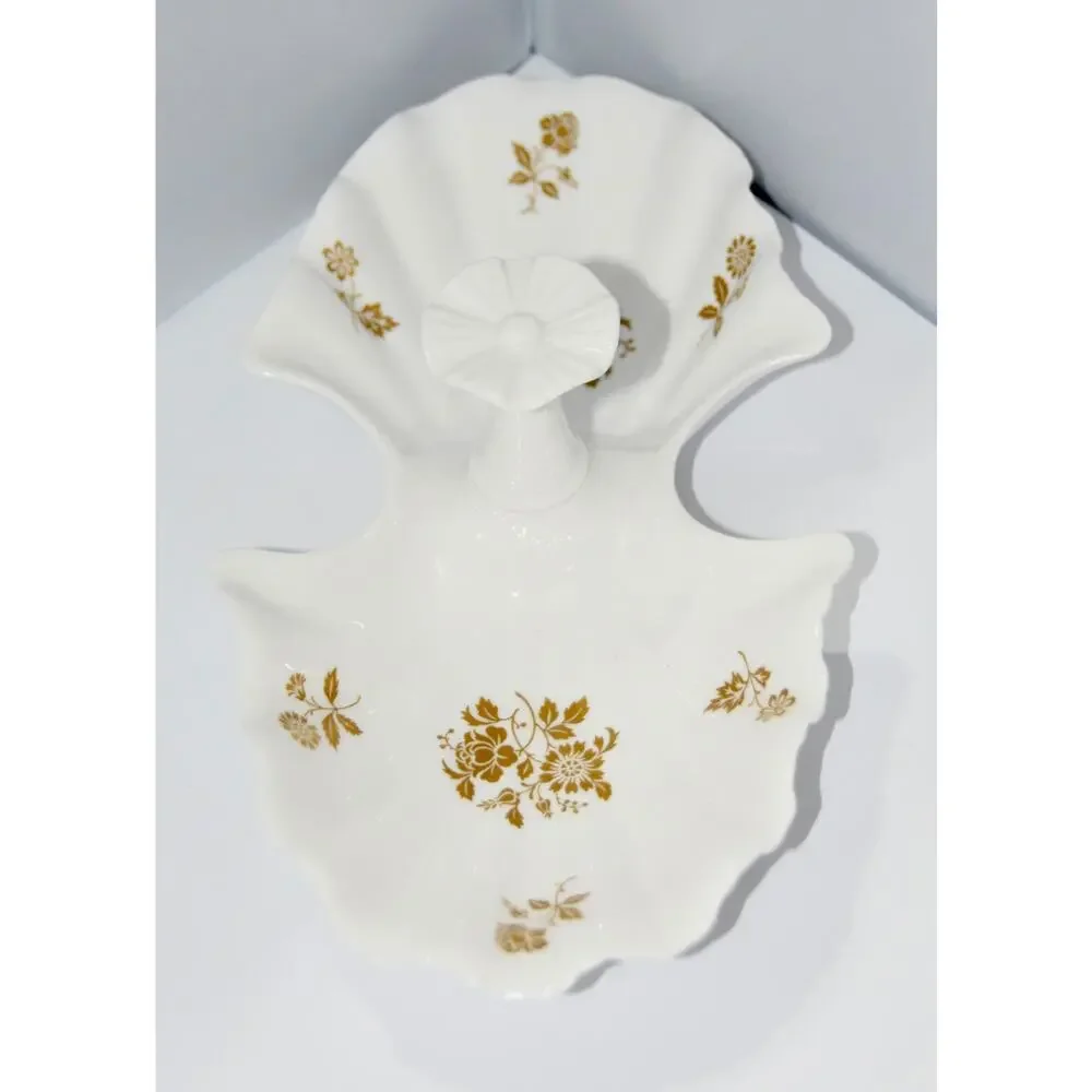 SPODE England Porcelain Bone China Double Shell Relish/Oyster/Trinket Dish